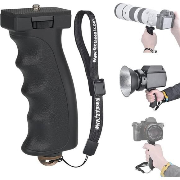 Universal Ergonomic DSLR Mirrorless Camera Camcorder Monocular Hand Grip - Picture 1 of 7